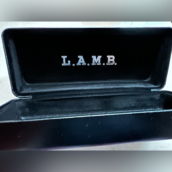 🕶️🐑 💋 LAMB Black Large Sunglasses Eyeglasses Hard Clamshell Leather Case - Picture 16 of 16
